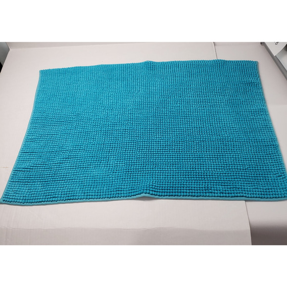 Chenille Bathroom Rug Bath Mat Set 35x24 Teal Blue Shaggy Absorbent Thick Dorm - Picture 13 of 16